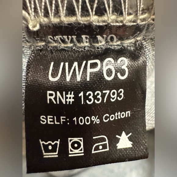 POL Light-Blue Wide Leg Laser-Cut Denim Jeans with Drawstring - Picture 5 of 11